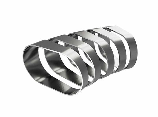 Oval Horizontal Pie Cuts