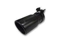 Single Wall Angled Rolled Edge Tip Black