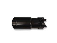 Single Wall Angled Rolled Edge Tip Black