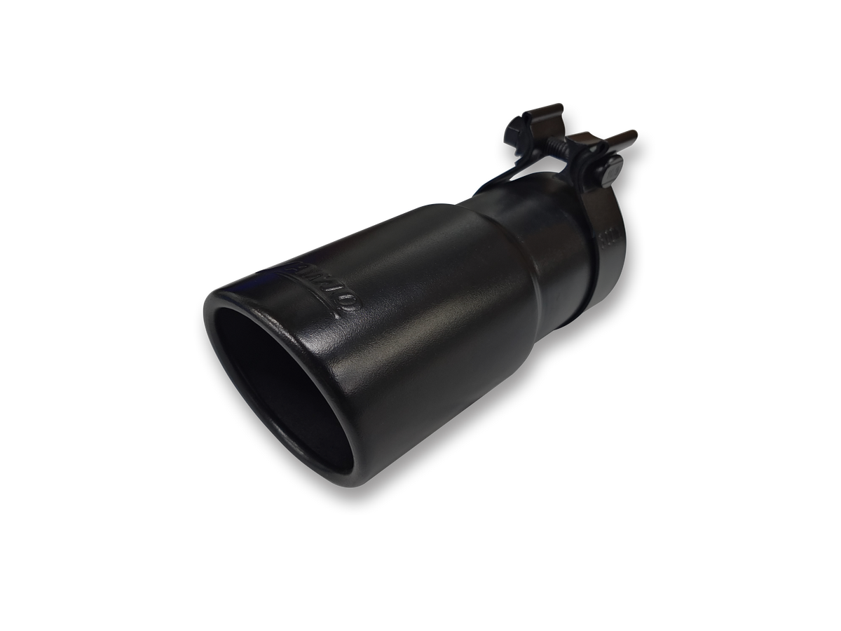 Single Wall Angled Rolled Edge Tip Black