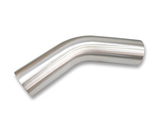 JAMO 6061-T6 aluminium 45 degree mandrel bend with 1.5D centreline radius – alternate view