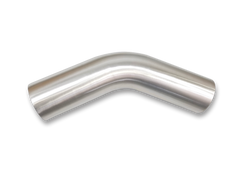 JAMO 6061-T6 aluminium 45 degree mandrel bend with 1.5D centreline radius – side view